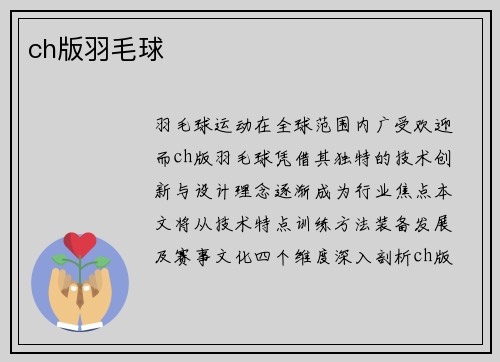 ch版羽毛球